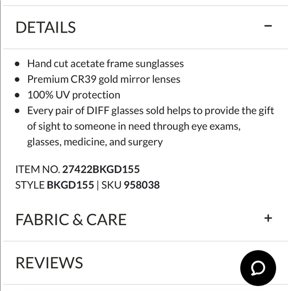 🖤💛DIFF Eyewear Women’s April Black & Gold Mirror Lens Cat Eye Sunglasses - Picture 9 of 12